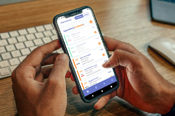 présentation d'un écran de l'application mobile Agora service