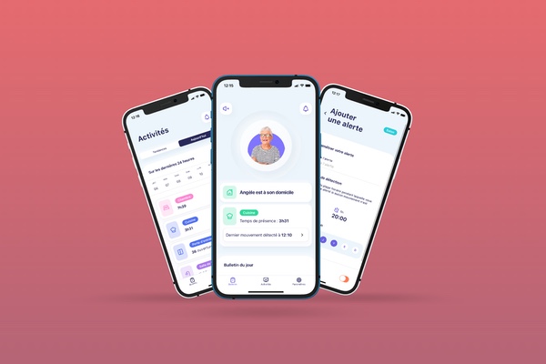 Présentation d'un écran de l'application OtioCare. 