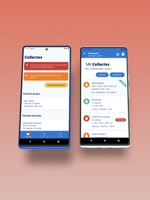 Présentation d'un écran de l'application mobile TeamCollect